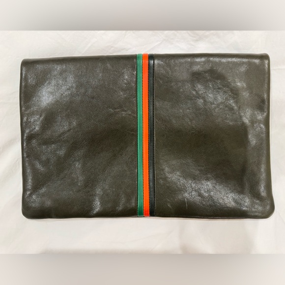 Clare V. Hunter Green Foldover Clutch - Picture 2 of 6